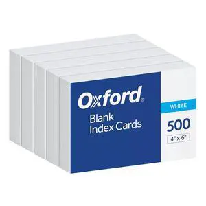 Index Cards, Index Cards, Blank on Both Sides, White, Cards (40177), 4x6,100 Count (Pack of 5) Index Cards, Index Cards, Blank on Both Sides, White, Cards (40177), 4x6,100 Count (Pack of 5)