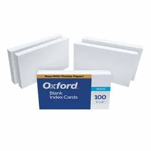 50EE Blank Index Cards, 5" x 8", White, 500 Cards (5 Packs of 100) (50) 50EE Blank Index Cards, 5" x 8", White, 500 Cards (5 Packs of 100) (50)