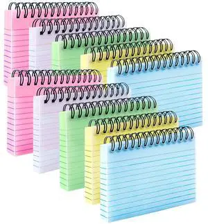 Colorful 500 Pcs Spiral Index Cards 3x5 Inch Flash Cards with Ring Lined Note Card Book Flashcards, Colored Ruled Card Pad Index Note Books 3 x 5 Notecards for Studying School Supply College Colorful 500 Pcs Spiral Index Cards 3x5 Inch Flash Cards with Ring Lined Note Card Book Flashcards, Colored Ruled Card Pad Index Note Books 3 x 5 Notecards for Studying School Supply College