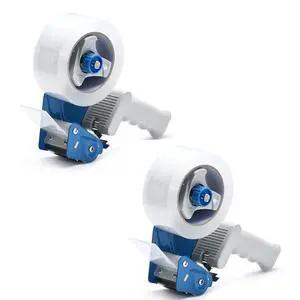 Packing Tape Dispenser Gun (2 Packs) Pacific Mailer 2 Inch Tape Gun Dispenser with 2 Inch Carton Packing Tape, Lightweight Industrial Side Loading Tape Dispenser - Blue Packing Tape Dispenser Gun (2 Packs) Pacific Mailer 2 Inch Tape Gun Dispenser with 2 Inch Carton Packing Tape, Lightweight Industrial Side Loading Tape Dispenser - Blue