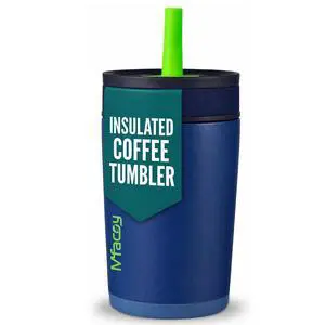 Blue Kids Insulation Stainless Steel Tumbler with Spill Resistant Flexible Straw, Small Water Bottle, Smoothie Cups, Non Plastic, Great for Travel Home School, Dishwasher Safe, 12 Oz Blue Kids Insulation Stainless Steel Tumbler with Spill Resistant Flexible Straw, Small Water Bottle, Smoothie Cups, Non Plastic, Great for Travel Home School, Dishwasher Safe, 12 Oz
