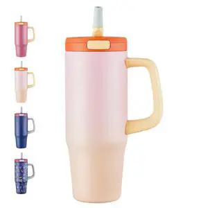 32 oz Tumbler with Handle, 304 Stainless Steel Insulated Water Bottle Keeps Cold 24 Hours, Water tumbler with flip straw, Insulated Coffee Mug, Travel Cup for Sports & Gifts, Honey Peach 32 oz Tumbler with Handle, 304 Stainless Steel Insulated Water Bottle Keeps Cold 24 Hours, Water tumbler with flip straw, Insulated Coffee Mug, Travel Cup for Sports & Gifts, Honey Peach