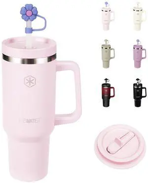 40 oz Tumbler with 2 Lids (Regular Straw and Flip Straw) | 100% Leak-proof Insulated Tumbler with Handle, Cup Holder Friendly, Stainless Steel Water Bottle, Secure Twist-Lock Straw 40 oz Tumbler with 2 Lids (Regular Straw and Flip Straw) | 100% Leak-proof Insulated Tumbler with Handle, Cup Holder Friendly, Stainless Steel Water Bottle, Secure Twist-Lock Straw
