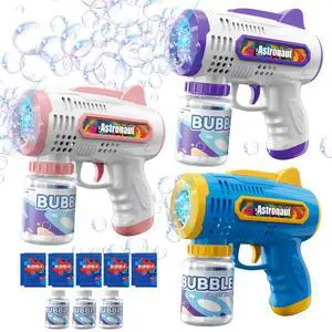 3 Pack Bubble Guns with Refill Solution, Automatic Bubble Machine | Bubbles Maker for Boys Girls, Birthday Party and Weddings, Outdoor Toys for Kids, Gifts for Age 3 4 5 6 7 8 Year Old Kid 3 Pack Bubble Guns with Refill Solution, Automatic Bubble Machine | Bubbles Maker for Boys Girls, Birthday Party and Weddings, Outdoor Toys for Kids, Gifts for Age 3 4 5 6 7 8 Year Old Kid
