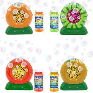 Mini Fruit Bubble Blowers with 4oz Scented Bubble Solution Bubble Makers for Kids, Battery Operated Bubble Machines - Strawberry, Watermelon, Orange, Pineapple, Receive One Style at Random Mini Fruit Bubble Blowers with 4oz Scented Bubble Solution Bubble Makers for Kids, Battery Operated Bubble Machines - Strawberry, Watermelon, Orange, Pineapple, Receive One Style at Random