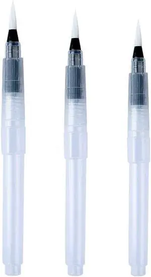 3Pcs Set Watercolor Brush Pens Set with Refillable Tips for Professional Drawing and Painting Tools 3Pcs Set Watercolor Brush Pens Set with Refillable Tips for Professional Drawing and Painting Tools