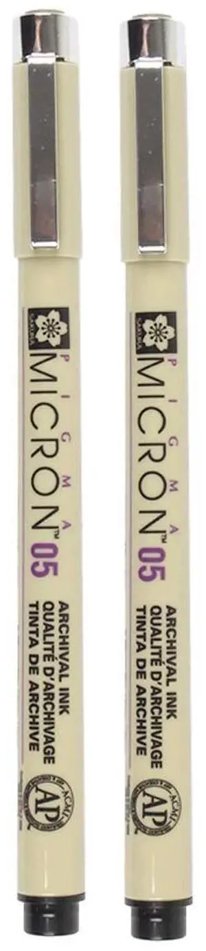 PIGMA MICRON 05 FINELINER PEN, 0.45MM LINE WIDTH, PACK OF 2 (Black) PIGMA MICRON 05 FINELINER PEN, 0.45MM LINE WIDTH, PACK OF 2 (Black)