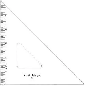 6 Inch Drafting Triangle 45/90 Degree, Clear Acrylic, Inking Edge | Drafting Triangle, Inking Edge, Technical Drawing Tools, Design, Architect and Engineering, Student, Carpenter & Woodworker 6 Inch Drafting Triangle 45/90 Degree, Clear Acrylic, Inking Edge | Drafting Triangle, Inking Edge, Technical Drawing Tools, Design, Architect and Engineering, Student, Carpenter & Woodworker