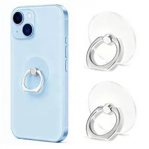 Transparent Phone Ring Holder Stand 2 Pcs, 360° Rotation Cell Phone Ring Holder Mobile Finger Kickstand Hand Phone Grip for iPhone, Clear Phone Ring for Phone Case (Round) Transparent Phone Ring Holder Stand 2 Pcs, 360° Rotation Cell Phone Ring Holder Mobile Finger Kickstand Hand Phone Grip for iPhone, Clear Phone Ring for Phone Case (Round)