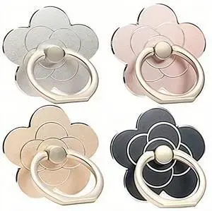 4 Pcs Cell Phone Ring Holder Flower,360 Rotate and 180°Angle Adjustable Metal Finger Ring Socket Grip Kickstand for Smartphones 4 Pcs Cell Phone Ring Holder Flower,360 Rotate and 180°Angle Adjustable Metal Finger Ring Socket Grip Kickstand for Smartphones