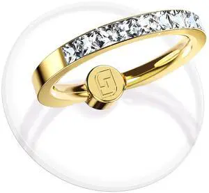 2 Pcs Clear Phone Ring Holder with Diamond, Gold | Transparent, Adhesive Finger Grip, 360° Rotation, Compatible with Most Phones, Tablet and Case 2 Pcs Clear Phone Ring Holder with Diamond, Gold | Transparent, Adhesive Finger Grip, 360° Rotation, Compatible with Most Phones, Tablet and Case