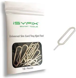 SIM Card Tray Eject Pin Removal Tool, 10 Pack | Steel Ejector Needles for Android, Samsung and Tablets, for Wallet, Keychain or Travel Kit SIM Card Tray Eject Pin Removal Tool, 10 Pack | Steel Ejector Needles for Android, Samsung and Tablets, for Wallet, Keychain or Travel Kit