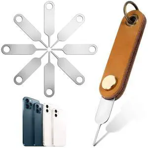 20 Pcs Sim Card Removal Tool Universal Sim Card Pin Card Tray Eject Pin Ejector Tool with 1 Detachable Keychain Charm for Smart Phones and Tablets 20 Pcs Sim Card Removal Tool Universal Sim Card Pin Card Tray Eject Pin Ejector Tool with 1 Detachable Keychain Charm for Smart Phones and Tablets