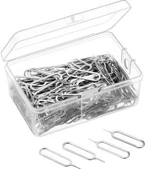 200 Pack Sim Card Tray Removal Tool Phone Tablet Eject Pin Needle | Eject Pin Needle for Tray Opening, Metal Ensures Durability, Universal with Most Smartphone Brands Models Pads 200 Pack Sim Card Tray Removal Tool Phone Tablet Eject Pin Needle | Eject Pin Needle for Tray Opening, Metal Ensures Durability, Universal with Most Smartphone Brands Models Pads