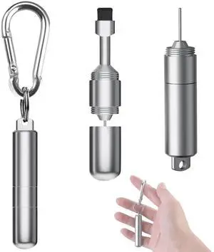 SIM Card Removal Tool - SIM Ejector Pin with Cleaning Brush and Small Carabiner Clip - 2 in 1 EDC Eject Pins Reset Needle for All Cell Phones SIM Card Removal Tool - SIM Ejector Pin with Cleaning Brush and Small Carabiner Clip - 2 in 1 EDC Eject Pins Reset Needle for All Cell Phones