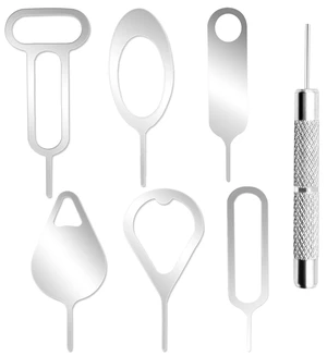 7Pcs SIM Card Removal Openning Tool Tray Eject Pins Needle Opener Ejector Compatible with All iPhone Apple iPad HTC Samsung Galaxy Cell Phone Smartphone Watchchain Link Remover (7Styles) 7Pcs SIM Card Removal Openning Tool Tray Eject Pins Needle Opener Ejector Compatible with All iPhone Apple iPad HTC Samsung Galaxy Cell Phone Smartphone Watchchain Link Remover (7Styles)