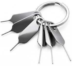 6 Pack Universal Sim Card Tray Removal Tool SD Opening Eject & Doorbell Reset Pin (Includes Keyring) for iPhone iPad Samsung Galaxy Google Pixel Motorola Phones - 3 Small and 3 Large 6 Pack Universal Sim Card Tray Removal Tool SD Opening Eject & Doorbell Reset Pin (Includes Keyring) for iPhone iPad Samsung Galaxy Google Pixel Motorola Phones - 3 Small and 3 Large