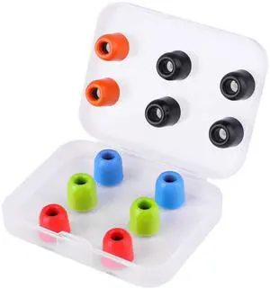 Comfy Earbuds Replacement Memory Foam Ear Tips for Ear Buds and Earphones, with Color Red Green Orange Blue Eartips, Washable, Isolates from Outside Noise, Extra Resistant, Size 4.9mm Earpads Comfy Earbuds Replacement Memory Foam Ear Tips for Ear Buds and Earphones, with Color Red Green Orange Blue Eartips, Washable, Isolates from Outside Noise, Extra Resistant, Size 4.9mm Earpads