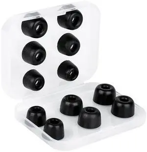 6 Pairs KZ ZS10 Pro Earbud Tips, KBEAR KF01 Memory Foam Noise Canceling IEM Ear tips for in ear Monitors, Suitable for ZAR, ZAS, CCZ Melody, DC02, KS1, Tangzu Wan'er, CCA CRA, AS16, EDX (L/M/S, Black) 6 Pairs KZ ZS10 Pro Earbud Tips, KBEAR KF01 Memory Foam Noise Canceling IEM Ear tips for in ear Monitors, Suitable for ZAR, ZAS, CCZ Melody, DC02, KS1, Tangzu Wan'er, CCA CRA, AS16, EDX (L/M/S, Black)