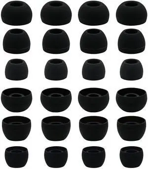 12 Pairs Silicone Replacement Earbud Ear Buds Tips Compatible with Skullcandy Sesh Evo and Other 3.8mm to 5.5mm Nozzle Earbuds Earphones, S/M/L Black 12 Pairs Silicone Replacement Earbud Ear Buds Tips Compatible with Skullcandy Sesh Evo and Other 3.8mm to 5.5mm Nozzle Earbuds Earphones, S/M/L Black