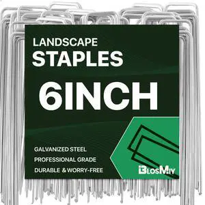 Landscape Staples 25 Pack 6 Inch Heavy-Duty Galvanized Garden Stake | Sharp Ends, Secure Landscape Fabric, Turf and Fencing, Rust-Resistant Galvanized Steel, Reusable, for Lawn, Yard and Garden Landscape Staples 25 Pack 6 Inch Heavy-Duty Galvanized Garden Stake | Sharp Ends, Secure Landscape Fabric, Turf and Fencing, Rust-Resistant Galvanized Steel, Reusable, for Lawn, Yard and Garden