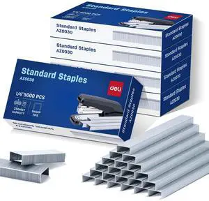 Staples, 25000 Staples, 1/4'' Length, 210/Strip, 5 Boxes of 5000 Each | Standard Staple for Desktop Staplers Staples, 25000 Staples, 1/4'' Length, 210/Strip, 5 Boxes of 5000 Each | Standard Staple for Desktop Staplers