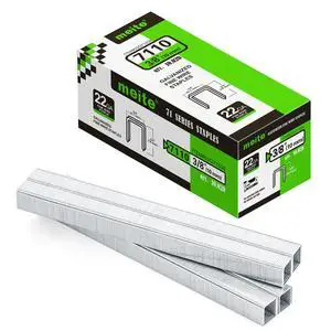 22 Gauge 71 Series 3/8" Crown Wide 3/8" Leg Length Galvanized Staples for Upholstery Stapler 10,020 PCS/Box (1 Box) 22 Gauge 71 Series 3/8" Crown Wide 3/8" Leg Length Galvanized Staples for Upholstery Stapler 10,020 PCS/Box (1 Box)