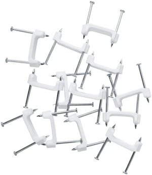 nVent PS-250N 1/2 in. Plastic NM Cable Staples, 250-Pack 1/2 in. Polyethylene Staples with Zinc-Plated Nails, White (Formerly:) nVent PS-250N 1/2 in. Plastic NM Cable Staples, 250-Pack 1/2 in. Polyethylene Staples with Zinc-Plated Nails, White (Formerly:)