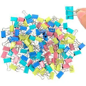 120 Pcs Colored Binder Clips, 3/4inch(19mm), Small Size for Office Supplies, 4 Vibrant Colors 120 Pcs Colored Binder Clips, 3/4inch(19mm), Small Size for Office Supplies, 4 Vibrant Colors