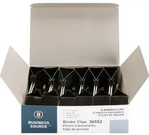 Fold-Back Binder Clips, Black, Large (Pack of 12) Fold-Back Binder Clips, Black, Large (Pack of 12)