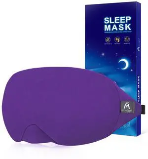 Cotton Sleep Eye Mask, Breathable Light Blocking Sleep Mask | Soft Comfortable Night Eye Mask for Men Women, Eye Cover for Travel/Sleeping/Shift Work, Includes Travel Pouch (Purple) Cotton Sleep Eye Mask, Breathable Light Blocking Sleep Mask | Soft Comfortable Night Eye Mask for Men Women, Eye Cover for Travel/Sleeping/Shift Work, Includes Travel Pouch (Purple)