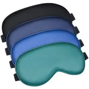 4 Pcs Silk Sleep Eye Masks Smooth Soft Satin Eye Covers with Adjustable Strap Blindfold for Sleeping Blocking Out Lights Travel Relaxation (Royal Blue, Dark Green, Navy Blue, Black) 4 Pcs Silk Sleep Eye Masks Smooth Soft Satin Eye Covers with Adjustable Strap Blindfold for Sleeping Blocking Out Lights Travel Relaxation (Royal Blue, Dark Green, Navy Blue, Black)