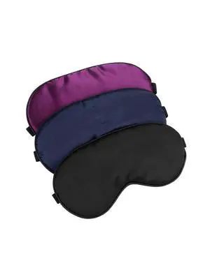 Silk-Sleep-Mask Eye-Mask Eye-Cover Eyeshade - 100% Silk Soft Adjustable Strip(Black+Dark Blue+Purple) Silk-Sleep-Mask Eye-Mask Eye-Cover Eyeshade - 100% Silk Soft Adjustable Strip(Black+Dark Blue+Purple)