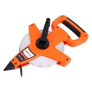 Open Reel Fiberglass Measuring Tape, Versatile, Reliable, Shock-Absorbing Handle, Inch/Metric Scale, Impact Resistant Shell, 100-feet (30-Meters) by 1/2-Inch, Orange Open Reel Fiberglass Measuring Tape, Versatile, Reliable, Shock-Absorbing Handle, Inch/Metric Scale, Impact Resistant Shell, 100-feet (30-Meters) by 1/2-Inch, Orange