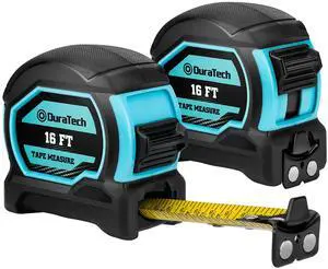 16FT Magnetic Double-Sided Tape Measure, Easy Read Measuring Tape | 2 Pack Retractable Measurement Tape with Fractions 1/8, Magnetic Hook and Shock Absorbent Case for Construction, Carpenter 16FT Magnetic Double-Sided Tape Measure, Easy Read Measuring Tape | 2 Pack Retractable Measurement Tape with Fractions 1/8, Magnetic Hook and Shock Absorbent Case for Construction, Carpenter