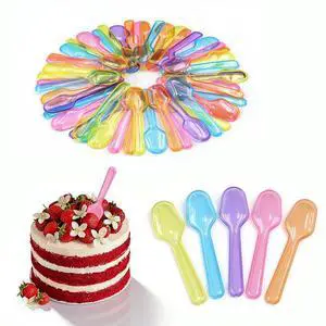 200pcs Mini Tasting Spoons for Desserts,Disposable Colorful Plastic Spoons | 3 Inch Sample Spoons for Ice Cream,Jelly&Yogurt,Suitable for Party,Seasonings Repackage,Tasting Supplies(5 Colors) 200pcs Mini Tasting Spoons for Desserts,Disposable Colorful Plastic Spoons | 3 Inch Sample Spoons for Ice Cream,Jelly&Yogurt,Suitable for Party,Seasonings Repackage,Tasting Supplies(5 Colors)