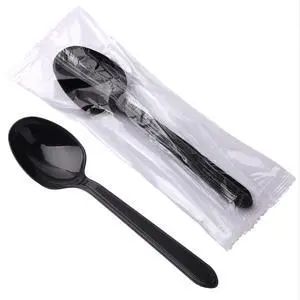 Plastic Spoons Individually Wrapped, 100pcs Heavy Duty Disposable Spoons Bulk - Ideal for Parties, Restaurants, Travel & Takeout Plastic Spoons Individually Wrapped, 100pcs Heavy Duty Disposable Spoons Bulk - Ideal for Parties, Restaurants, Travel & Takeout