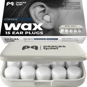 PQ Wax Ear Plugs for Sleeping, Swimming - 15 Soft Noise Cancelling Silicone Gel Wax Earplugs for Sleep and Swimmers, Ear Protection with Sound Blocking Level (15-Pillows) PQ Wax Ear Plugs for Sleeping, Swimming - 15 Soft Noise Cancelling Silicone Gel Wax Earplugs for Sleep and Swimmers, Ear Protection with Sound Blocking Level (15-Pillows)