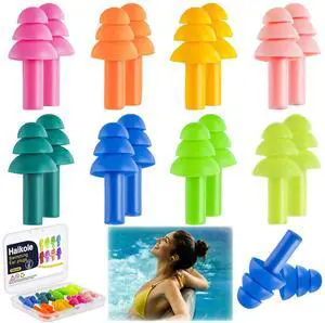 8Pairs Silicone Ear Plugs for Swimming Sleeping, Snoring, Work, Concerts,8 Colors Reusable Noise Cancelling EarPlugs with 3-Layer Seal Design (8 Colors) 8Pairs Silicone Ear Plugs for Swimming Sleeping, Snoring, Work, Concerts,8 Colors Reusable Noise Cancelling EarPlugs with 3-Layer Seal Design (8 Colors)