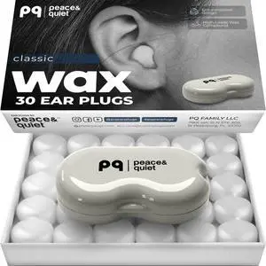 PQ Wax Ear Plugs for Sleeping - 30 Silicone Wax Earplugs for Sleeping and Swimming, Gel Ear Plugs for Noise Cancelling, Sound Blocking Level of 32 Db (30 Pillows), Color: White PQ Wax Ear Plugs for Sleeping - 30 Silicone Wax Earplugs for Sleeping and Swimming, Gel Ear Plugs for Noise Cancelling, Sound Blocking Level of 32 Db (30 Pillows), Color: White