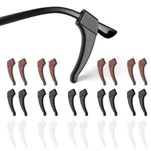 20 Pairs Anti-Slip Eyeglass Ear Grips Hook, Comfortable Silicone Elastic Eyeglasses Temple Tips Sleeve Retainer-For Eyeglasses Sunglasses Spectacles Glasses(Black+Clear+Brown) 20 Pairs Anti-Slip Eyeglass Ear Grips Hook, Comfortable Silicone Elastic Eyeglasses Temple Tips Sleeve Retainer-For Eyeglasses Sunglasses Spectacles Glasses(Black+Clear+Brown)