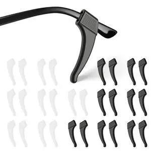 20 Pairs Anti-Slip Eyeglass Ear Grips Hook, Comfortable Silicone Elastic Eyeglasses Temple Tips Sleeve Holder-For Eyeglasses Sunglasses Spectacles Glasses Reading (10 Black&10 Clear) 20 Pairs Anti-Slip Eyeglass Ear Grips Hook, Comfortable Silicone Elastic Eyeglasses Temple Tips Sleeve Holder-For Eyeglasses Sunglasses Spectacles Glasses Reading (10 Black&10 Clear)