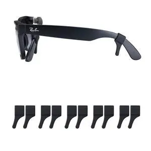 Glasses Grips for RayBan Meta,Thick Temple Arms- Anti-Slip Silicone Eye Glasses Ear Grippers, Eyeglasses Ear Cushions, Sunglass Accessories, Holders, Hooks, Sleeve Retainer- 5 Pairs (Black) Glasses Grips for RayBan Meta,Thick Temple Arms- Anti-Slip Silicone Eye Glasses Ear Grippers, Eyeglasses Ear Cushions, Sunglass Accessories, Holders, Hooks, Sleeve Retainer- 5 Pairs (Black)