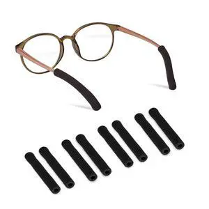 Sports Eyeglass Ear Grips, Sweat-Wicking Non-Slip 4Pairs_Black | Soft cotton knit, stretch up to 90mm, fits 4-7mm temples. Secure grip for sports & daily, lightweight & breathable Sports Eyeglass Ear Grips, Sweat-Wicking Non-Slip 4Pairs_Black | Soft cotton knit, stretch up to 90mm, fits 4-7mm temples. Secure grip for sports & daily, lightweight & breathable