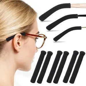 Upgraded Glasses Ear Cushion - Soft Knitted Cotton, Non-Slip Plush Elastic Eyeglass Temple Sleeves, Relieves Ear Soreness, Glasses Grips Provide All-Day Comfort for Most Eyeglasses (3 Pairs) Upgraded Glasses Ear Cushion - Soft Knitted Cotton, Non-Slip Plush Elastic Eyeglass Temple Sleeves, Relieves Ear Soreness, Glasses Grips Provide All-Day Comfort for Most Eyeglasses (3 Pairs)