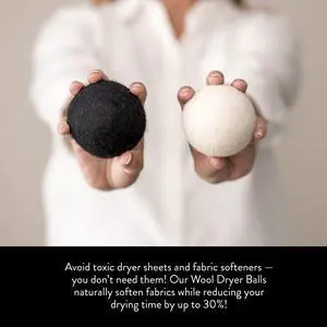 Wool Dryer Balls | Natural Fabric Softener, Hypoallergenic, Reusable, Unscented, Reduce Drying Time | Large, Mixed Set of 6 Wool Dryer Balls | Natural Fabric Softener, Hypoallergenic, Reusable, Unscented, Reduce Drying Time | Large, Mixed Set of 6