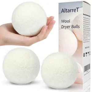 Wool Dryer Balls Handmade 3 Pack XL, Laundry Dryer Lint Balls, Reusable New Zealand Wool Natural Fabric Softener Essentials, Replace Dryer Sheets, Wrinkles Free, Shorten Drying Time Wool Dryer Balls Handmade 3 Pack XL, Laundry Dryer Lint Balls, Reusable New Zealand Wool Natural Fabric Softener Essentials, Replace Dryer Sheets, Wrinkles Free, Shorten Drying Time