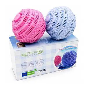 Laundry Balls Set, Eco-Friendly Super Washing Machine Laundry Ball, All Natural Washer Ball Laundry Detergent Alternative, Household Can Be Reused 2000 Washings(2pcs Balls, Pink,Blue) Laundry Balls Set, Eco-Friendly Super Washing Machine Laundry Ball, All Natural Washer Ball Laundry Detergent Alternative, Household Can Be Reused 2000 Washings(2pcs Balls, Pink,Blue)
