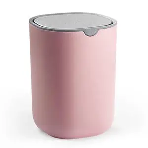 Mini Desk Trash Can with Stainless Steel Swing Lid, 0.4 Gal | Small Table Round Wastebasket for Bathroom, Vanity, Bedroom, Car, Jelly Pink, PARRI Collection ULTB150S101 Mini Desk Trash Can with Stainless Steel Swing Lid, 0.4 Gal | Small Table Round Wastebasket for Bathroom, Vanity, Bedroom, Car, Jelly Pink, PARRI Collection ULTB150S101
