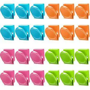 Magnetic Clips, 24 Pieces Magnetic Metal Chip Clips Fridge Magnets Refrigerator Whiteboard Locker Magnets Heavy Duty Clip Classroom Organization Teacher Must Haves School Supplies Accessories Magnetic Clips, 24 Pieces Magnetic Metal Chip Clips Fridge Magnets Refrigerator Whiteboard Locker Magnets Heavy Duty Clip Classroom Organization Teacher Must Haves School Supplies Accessories